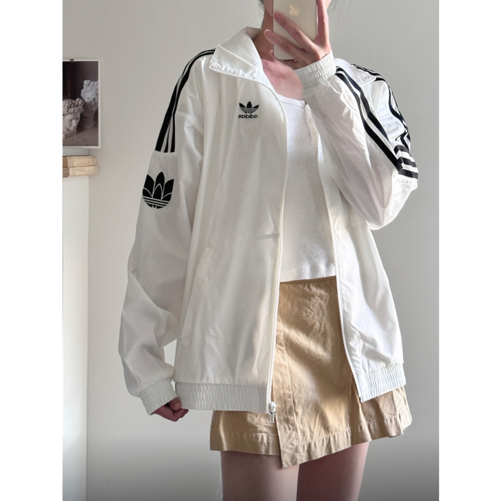 국내매장판당일출발 아디다스 오리지널 트레포일 3S 트랙탑 져지 자켓 바람막이 화이트