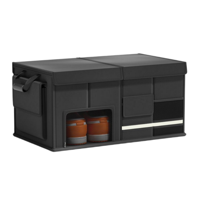 글레이셔 차량용 접이식 대용량 트렁크 정리함 신발 수납함, 블랙대형60L