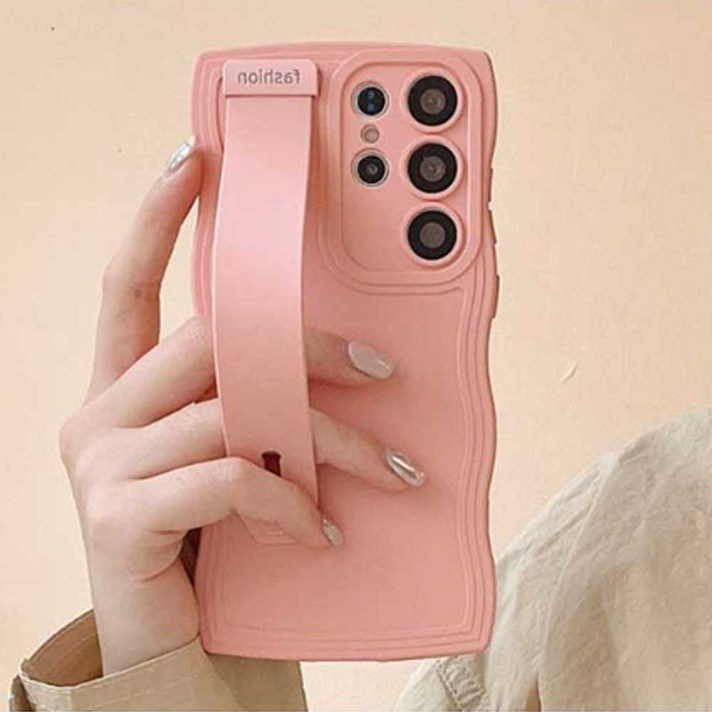 겔럭시 S22 플러스 울트라 실리콘 스트랩 줄 유행 폰케이스