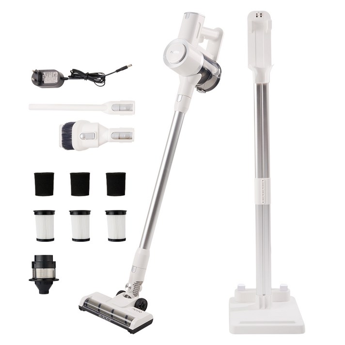 누비아 차이슨 무선 스틱 청소기 BLDC 진공 청소기, 자동충전 거치대  헤파필터 3P