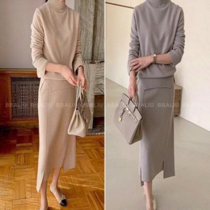 보웬 DK 니트 탑 스커트 개별옵션