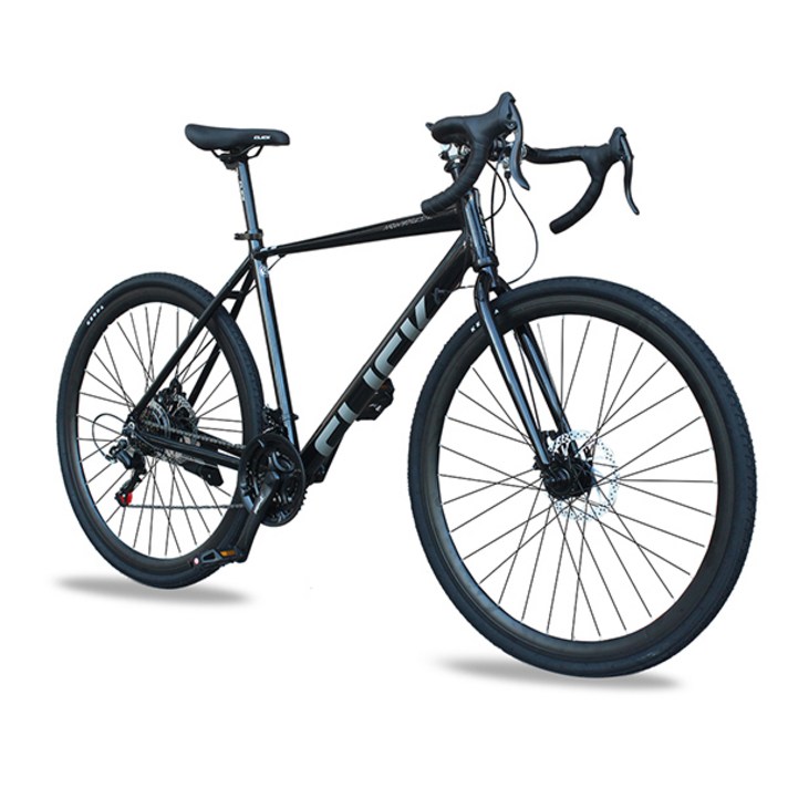 클릭 알루미늄 로드 자전거 뉴욕DR 드롭바 디스크브레이크 시마노 21단, 무광블랙400MM미조립, 1개, 180cm