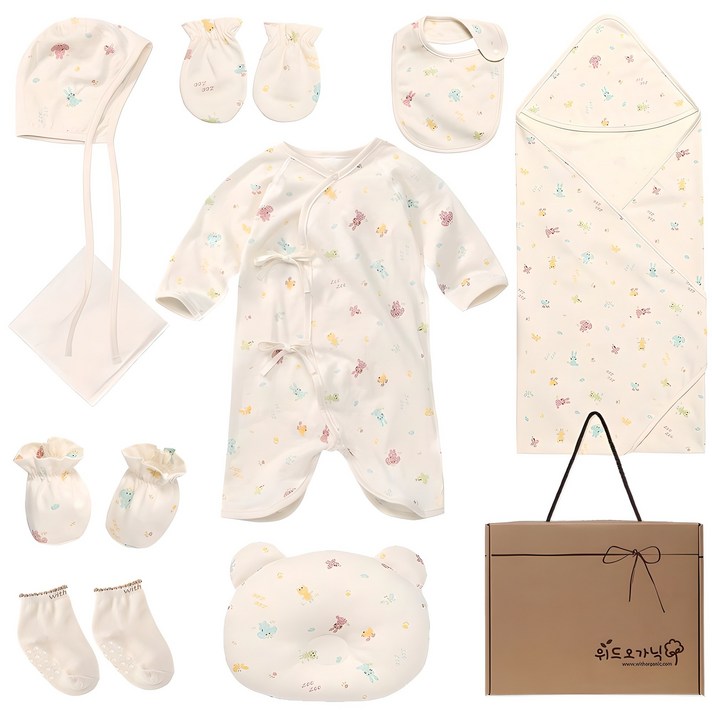 위드오가닉 신생아용 출산선물 10종세트