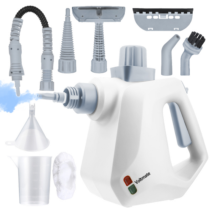 Voltmate 다용도 고온 고압 핸디 스팀청소기 더 다양한 부속 고압 고온 분사 스팀 침대 소파 세척 청소기