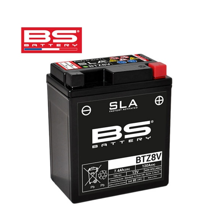 BS배터리 BTZ8V 12V유아사 YTZ8V PCX16 YZFR3 XMAX300등, 1개, BTZ8V