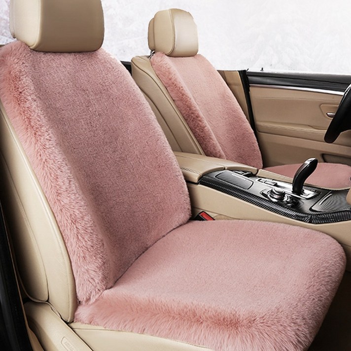 벤비아 폭시니 털방석 앞좌석 풀세트 봄 가을 겨울 자동차 방석 차량용 등커버 풀세트 귀여운방석 포근하고 따듯한 시트커버 00461, 1세트, A8핑크뮬리 앞SET