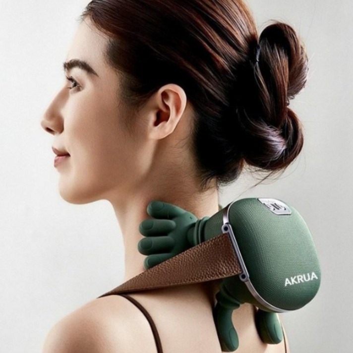 안마기 충전 가능 휴대할 수 있는 목어깨마사지기 어깨안마기 USB 마사지기 목안마기 어깨마사지기 안마기 목마사지기 어깨마사지 목 어깨 마사지기 SPA 어깨가 느슨해지다 장거리 항속, 녹색, Z10