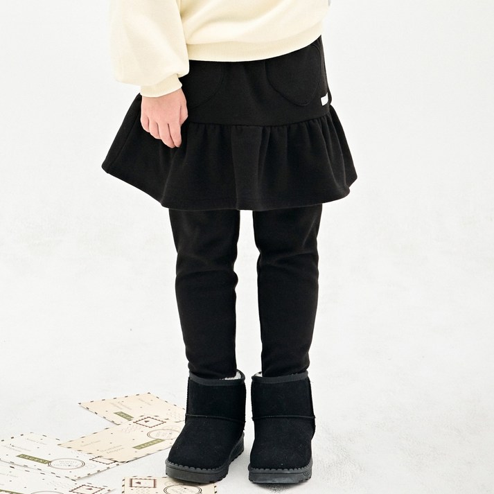 젤리스푼 큐티하트 밍크기모 스커트 레깅스