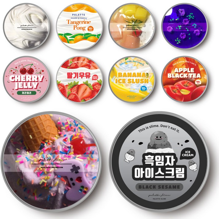 팔레트슬라임 수제 10종 슬라임 랜덤박스  액티베이터, 랜덤 발송, 1세트, 1kg