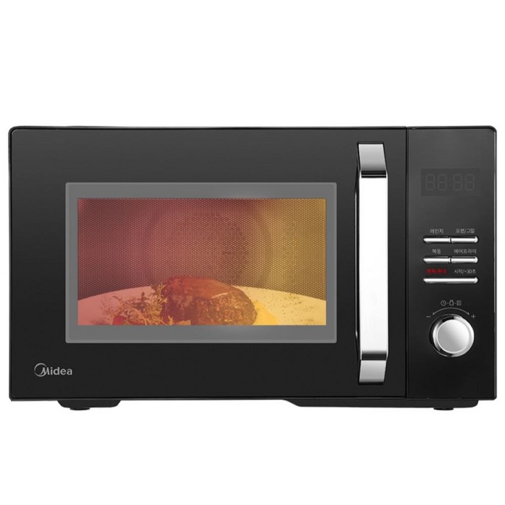 미디어 3in1 스마트 광파오븐 전자레인지 에어프라이어 23L 블랙, MTO2300BL