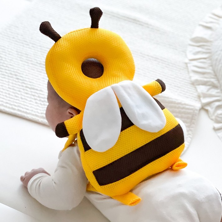 백일선물 리틀클라우드 유아용 머리쿵 방지 머리 보호대 쿠션, 1개, 꿀벌