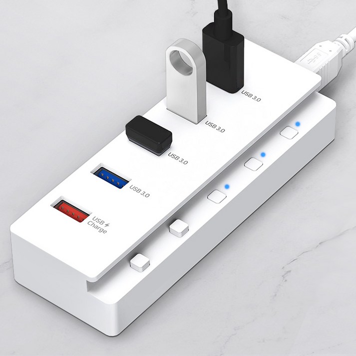 홈플래닛 5포트 USB3.0 유전원허브 USB4  충전1 HUB5PT  HUB5P  C5HUB