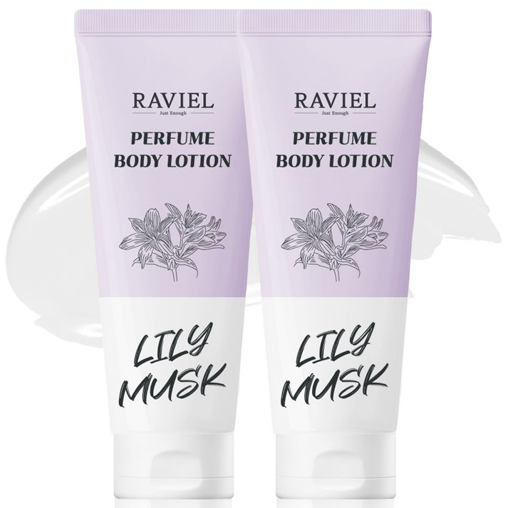 RAVIEL 밸런스드 케어 퍼퓸 바디로션 릴리머스크향, 2개, 200ml RAVIEL 밸런스드 케어 퍼퓸 바디로션 릴리머스크향, 2개, 200ml