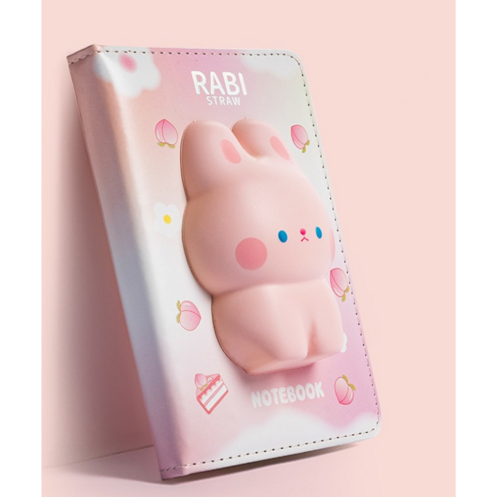 당일출고A6 토끼 돼지 다이어리 3D 말랑이 폭신 푹신 다이어리 귀여운선물 만년다이어리 생일선물 다꾸 우정템