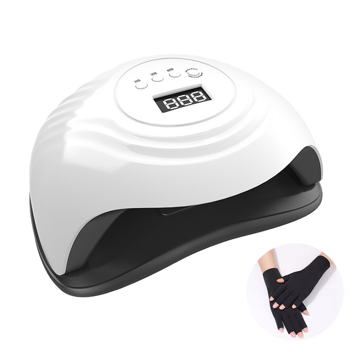 Cedcer UV led 고출력 젤네일 램프  자외선차단 네일 장갑, 1개, 흰색