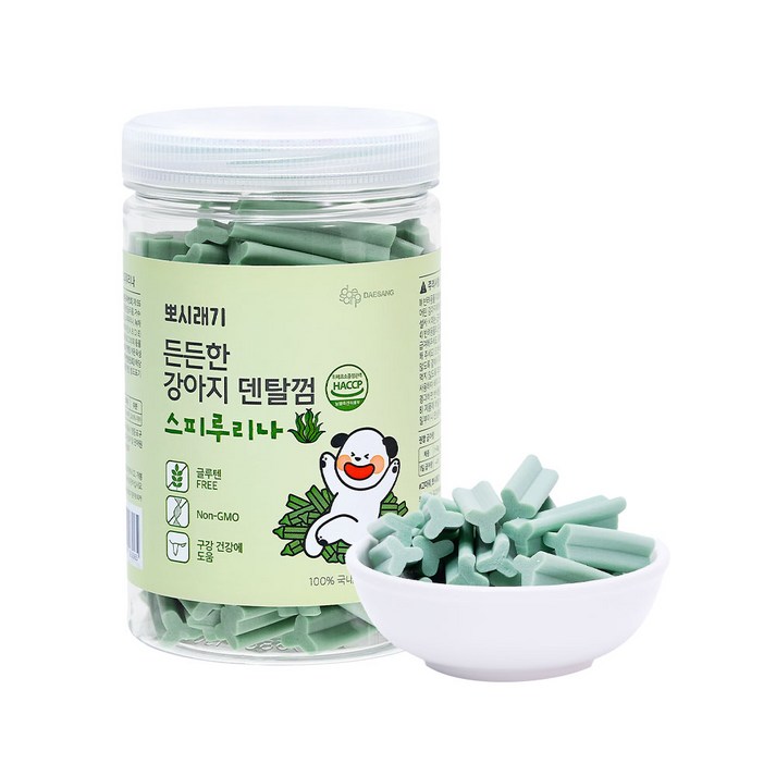 뽀시래기 든든한 강아지 덴탈껌, 스피루리나, 300g, 8개 뽀시래기 든든한 강아지 덴탈껌, 스피루리나, 300g, 8개