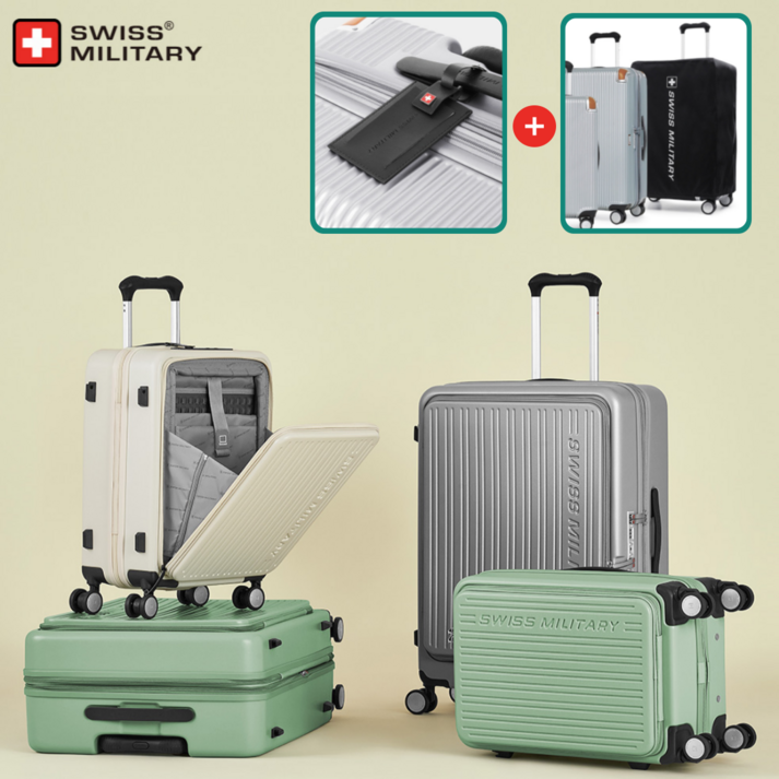 25년 최신형 스위스밀리터리 캐리어 전면오픈 아벤투라 여행용캐리어 튼튼하고 잘굴러가는 고장없는 러기지 확장형 중대형 기내용 SM-A420 SM-A426 Carry-On