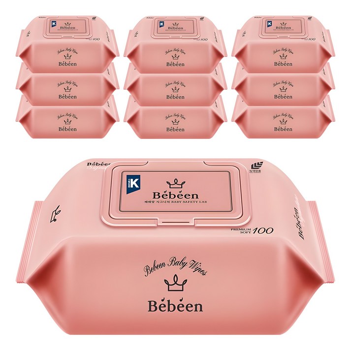Bebeen 시그니처 영유아물티슈 캡형
