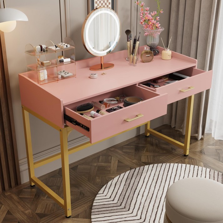 NLBUU 책상  2개 서랍, Pink