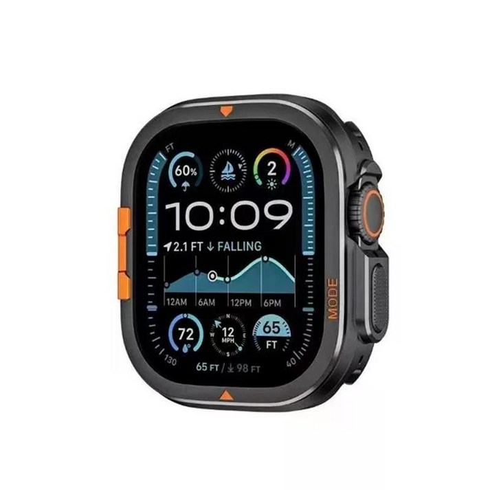 Apple Watch 시리즈 Ultra 2 10 용 고급 티타늄 케이스 iWatch 46mm 49mm 금속 갑옷 드롭 방지 방수 보호 커버