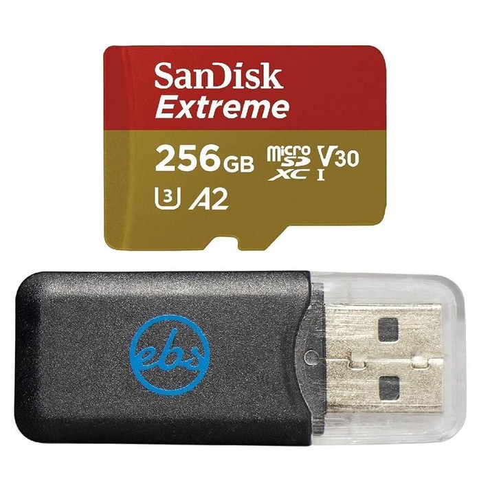 샌디스크 SanDisk 128GB MicroSD 메모리 카드 Insta360 X3 X4 X5 액션 카메라 호환 SDSQXAV-256G-GN6MN V30 A2 번들 Everyth