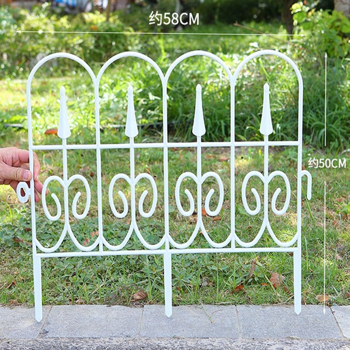 Meainna 화단 정원 낮은 울타리 10개 미니 유럽풍 철제 모양 펜스