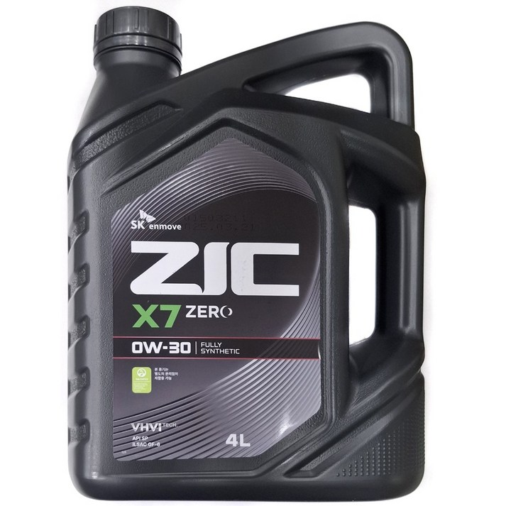 지크 X7 제로 0W30 4L 가솔린 엔진오일, 0w30, 1개, 지크 제로 가솔린 0W30 4L 1개