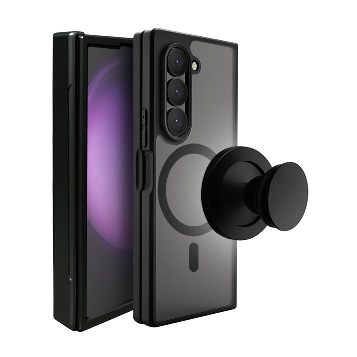 리네시 갤럭시 Z 폴드 맥세이프 슬림 힌지보호 풀커버 그립 스탠드 케이스