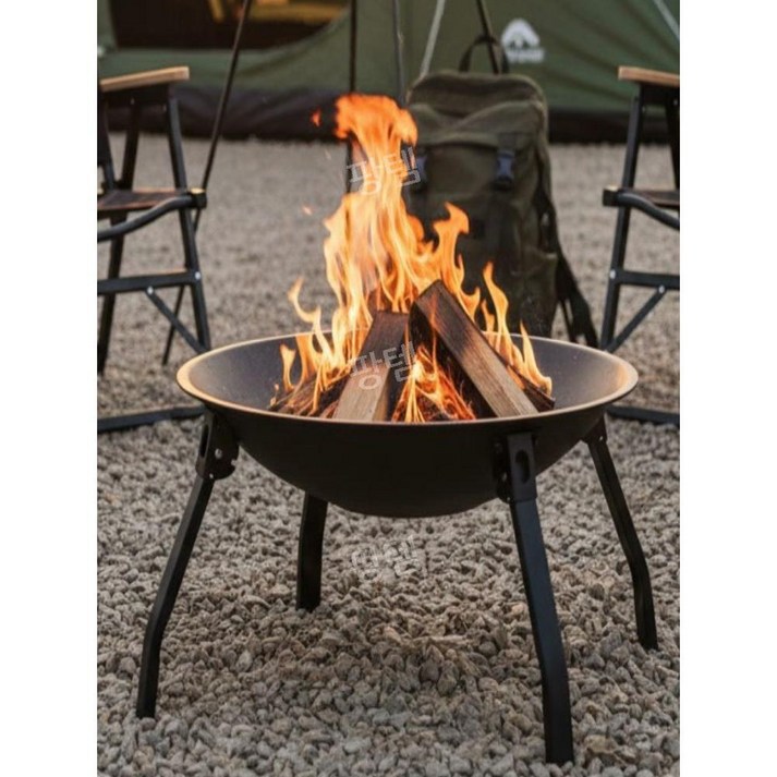 아이언캐쳐 불멍 화로대 캠핑 접이식 원형, 1개