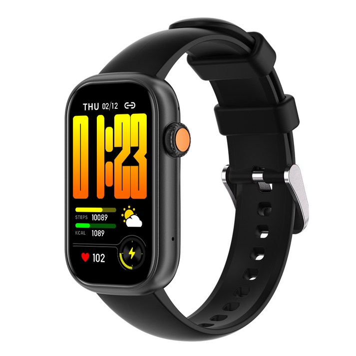 전화통화 블루투스 스마트워치 X3 스마트밴드 한글판 학생 어린이 운동시계, 블랙, 3.7cm, GPS  블루투스