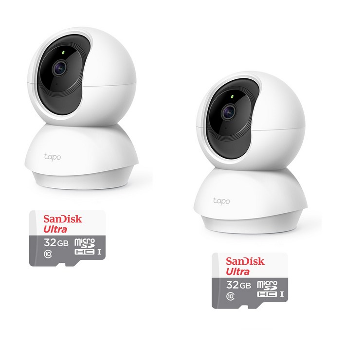 1+1 총2대 티피링크Tapo C210 300만화소 360도회전 실내무선카메라 홈CCTV 야간흑백전환