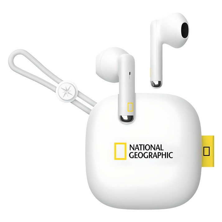 내셔널지오그래픽 무선 블루투스 이어폰, NGM-TWE, 화이트