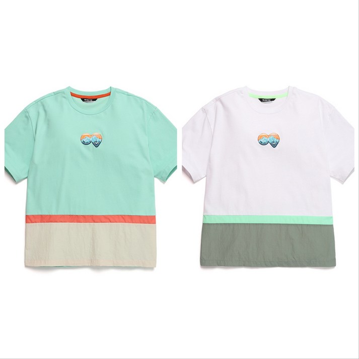 블랙야크키즈 [초특가] 오버핏+겉면은 면, 안쪽은 폴리인 소재로 터치감이 부드럽고 착용감이 쾌적한 제스트OV 반팔  라운드티+1BKTSM2920