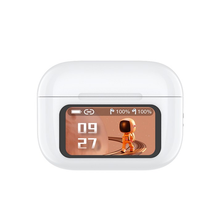 SOTAR 차이POd 7세대 LED 화면 ANCENC C타입 블루투스 무선 이어폰, ANCENC 화이트 노이즈캔슬링