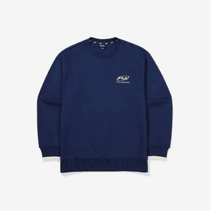 휠라 남녀공용 유니 헤리티지 컴포트 로고 맨투맨 FS2POF3104X