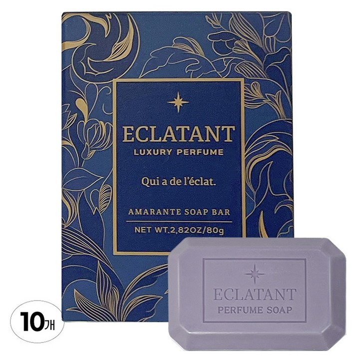 에끌라땅 아마랑트 향수비누, 80g, 10개입, 우디머스크향, 10개입, 80g