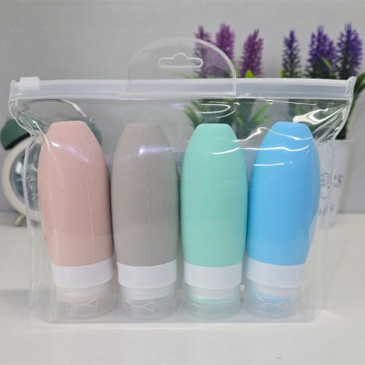디오셀 깔끔정리 여행용 실리콘 소분 공병 90ml x 4종 세트