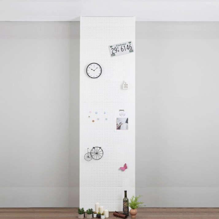 타공판닷컴 철제 파티션 가로 70cm x 높이 120cm  가로 70cm x 높이 110cm 세트, 화이트