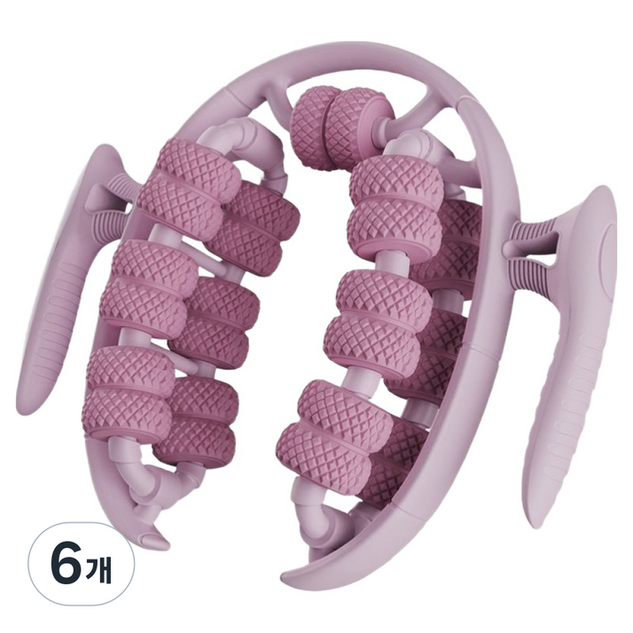 디유라 팔다리 마사지 롤러 스틱, 체리핑크, 6개