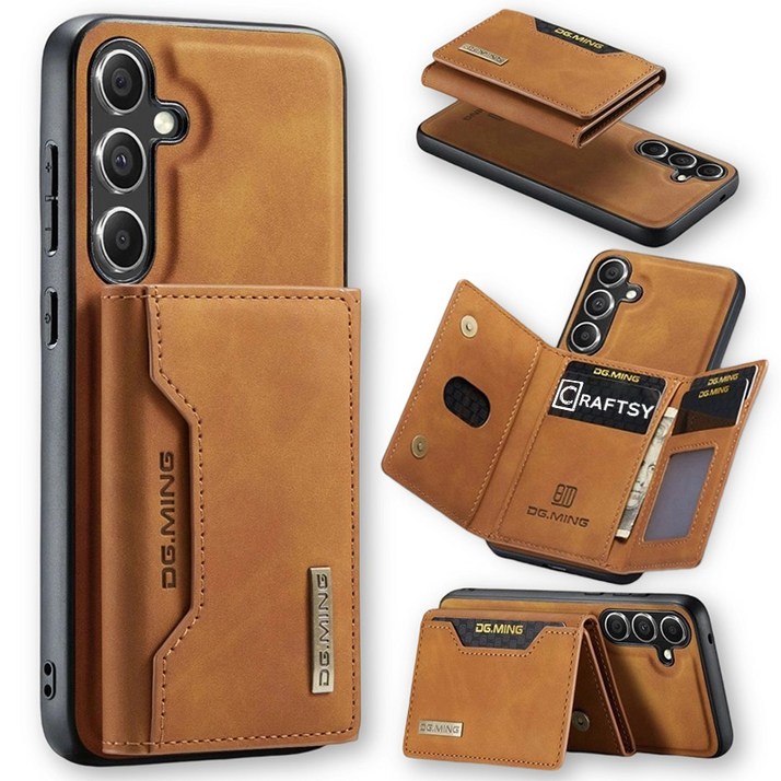 Craftsy 삼성 S21S22S23S24S25 시리즈 자석 분리형 가죽지갑 탈부착가능 핸드폰 케이스
