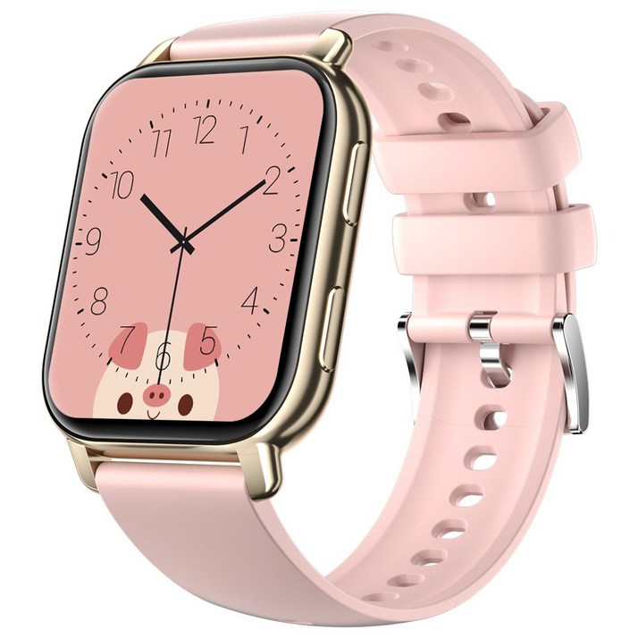 (즉시할인가 18900원)통화가능 웨어러블 블루투스 스마트 워치 P5S 1.85인치, GPS + 블루투스, 4.7cm, 골드