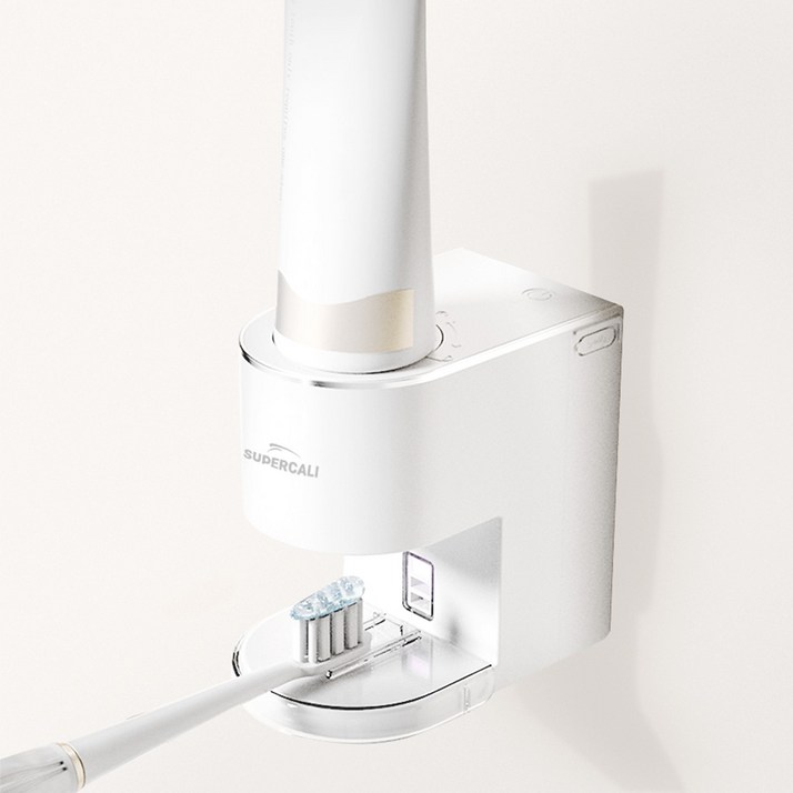 슈퍼캘리 자동 치약 디스펜서, 화이트