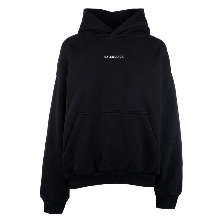 발렌시아가 로고 프린트 후디