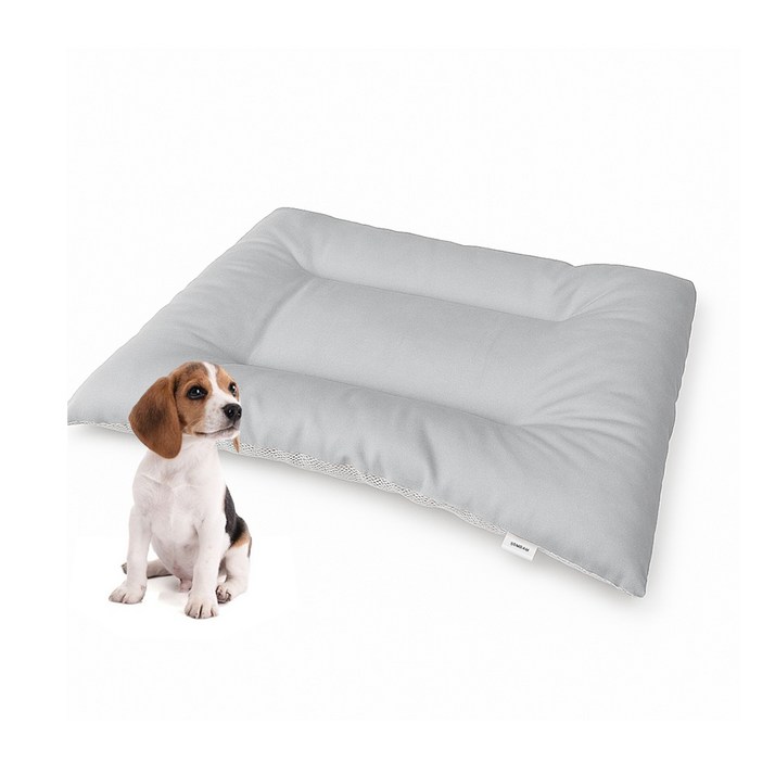 강아지 여름 방수방석 포근한 쿠션 알러지프리 진드기차단 애견방석 펫방석 애완견 사계절 쿨, 1개, 그레이