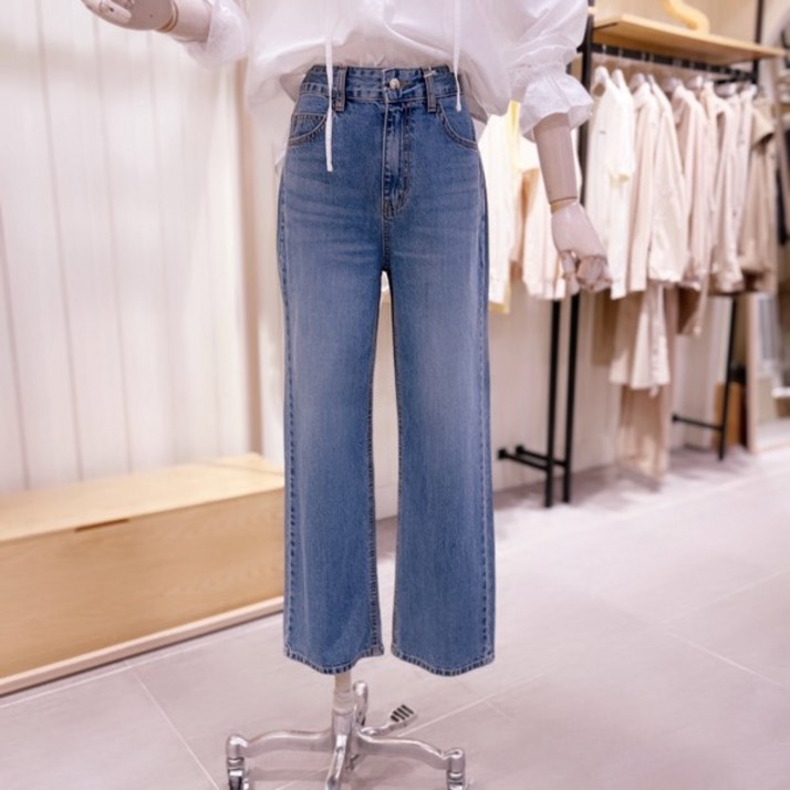 SK2DPF171_캣워싱 5포켓 와이드 데님 팬츠