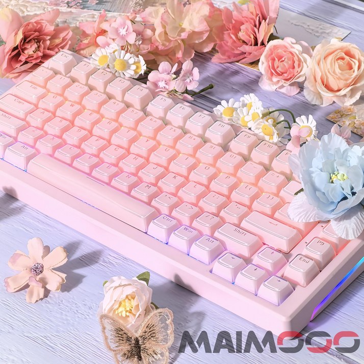 젤리 크리스탈 키캡 PC 2색 주입 라운드 반투명 푸딩 키캡 6168758487108 기계식 키보드 MDA 프로필