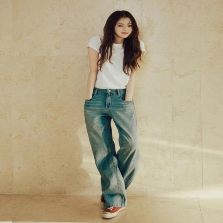 지오다노 NEW [한소희] 여자 스트레이트핏 쿨 데님  05415548