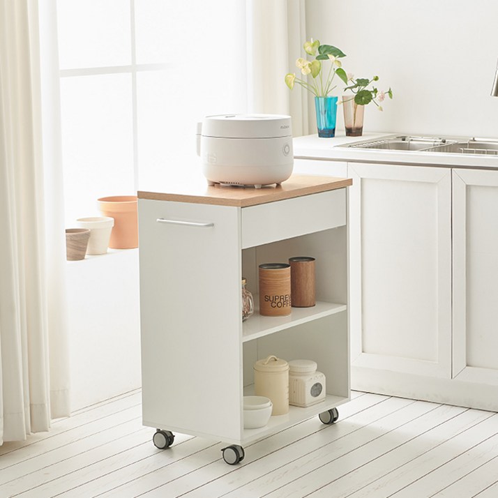 올리브 서랍형 조리대 이동식 홈바 MWF224C