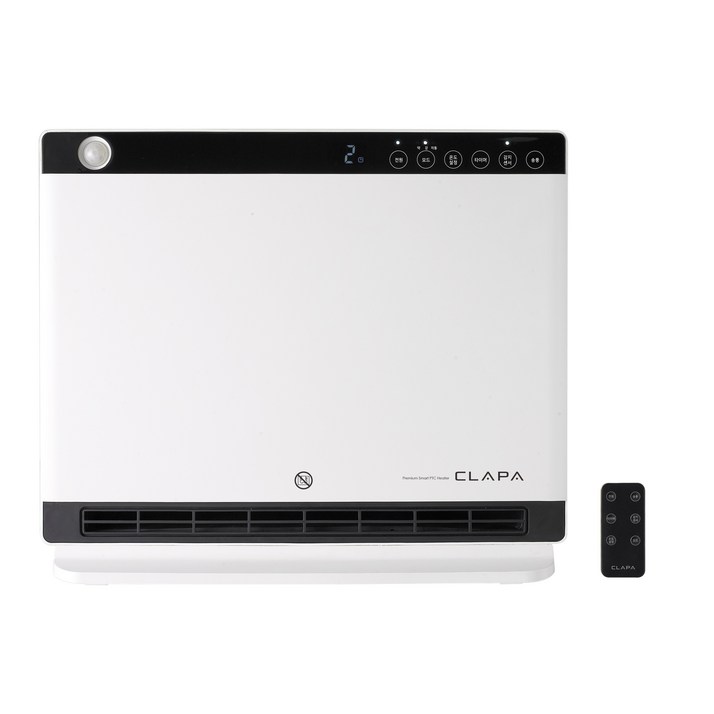 [누적 5만대] 클래파 PTC 가정용 온풍기 AI온도조절 절전형 전기 히터 + 리모컨, 단일상품, 화이트
