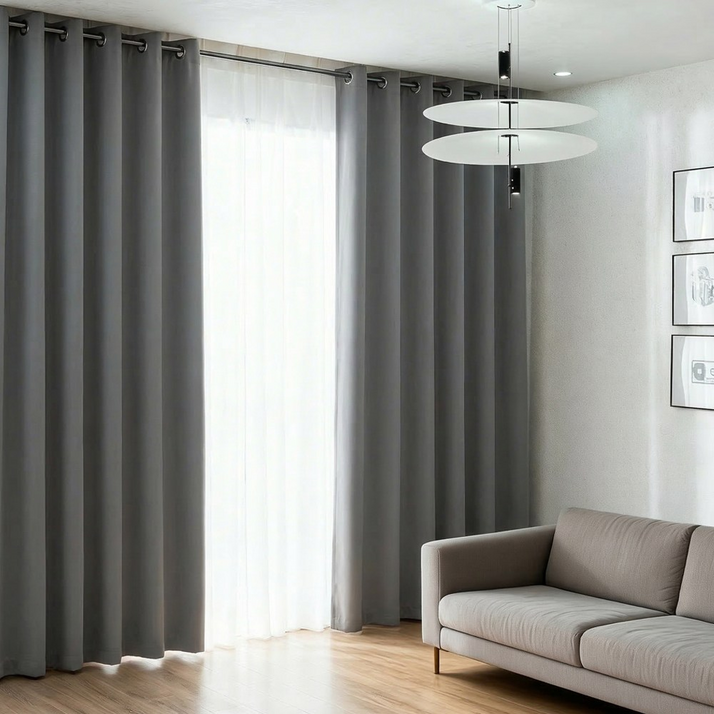 바람소리 99% 빛차단 암막 커튼 인테리어 아일렛형 구김없는 호텔식 커텐